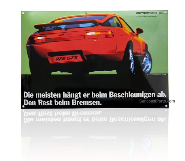 Enamel Sign - 928 GTS : Suncoast Porsche Parts & Accessories